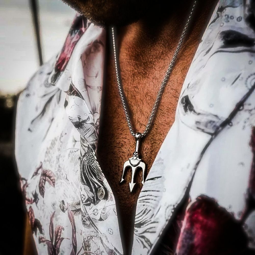 Stainless Steel Pitchfork Necklace